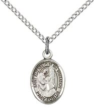 STERLING SILVER ST ELIZABETH OF THE VISITATION PENDANT WITH CHAIN - 1/2" x 1/4"