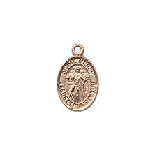 14KT GOLD DIVINE MERCY MEDAL - 1/2" x 1/4"