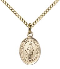 14KT GOLD FILLED OUR LADY OF KNOTS PENDANT WITH CHAIN - 1/2" x 1/4"