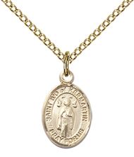 14KT GOLD FILLED ST IVO PENDANT WITH CHAIN - 1/2" x 1/4"
