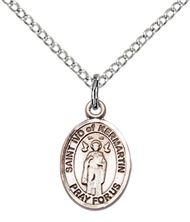 STERLING SILVER ST IVO PENDANT WITH CHAIN - 1/2" x 1/4"