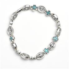BLUE CROSS MIRACULOUS MEDAL BRACELET