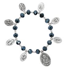 SEVEN SORROWS OF MARY - BLACK BEAD BRACELET