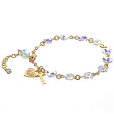 Gold Heart Rosary Bracelet
