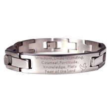 GIFTS OF THE HOLY SPIRIT STAINLESS STEEL BRACELET