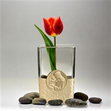 GOLD LEAF VASE - MADONNA and CHILD