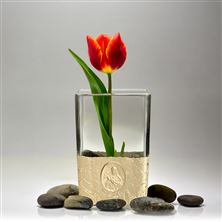 GOLD LEAF VASE - ST. THERESE
