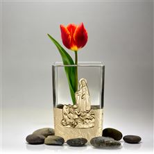 GOLD LEAF VASE - OUR LADY OF FATIMA