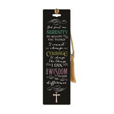 SERENITY PRAYER - LAMINATED BOOKMARK WITH CROSS PIN