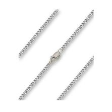STERLING SILVER HEAVY CURB CHAIN WITH CLASP - 18"