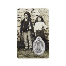 ST. JACINTA AND ST. FRANCISCO HOLY CARD WITH MEDAL