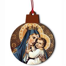 OUR LADY OF MT CARMEL WOOD ORNAMENT