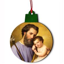 COMMEMORATIVE ST JOSEPH WOOD ORNAMENT