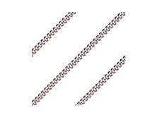 HEAVY CURB LIGHT RHODIUM 24" CHAIN - NO CLASP