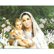 MADONNA OF THE LILIES -  UNFRAMED PRINT - 10" x 8"