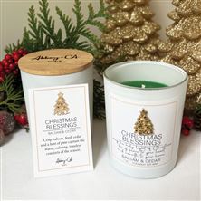CHRISTMAS BLESSINGS (BALSAM and CEDAR) CANDLE - 3 1/2" H