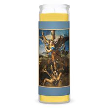 100% BEESWAX - ST. MICHAEL (PRAYER TO ST. MICHAEL THE ARCHANGEL) - DEVOTIONAL CANDLE