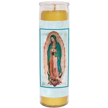 100% BEESWAX - OUR LADY OF GUADALUPE (MESSAGE TO JUAN DIEGO) - DEVOTIONAL CANDLE