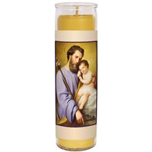 100% BEESWAX - PRAYER TO ST. JOSEPH  - DEVOTIONAL CANDLE