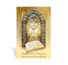 CONFIRMATION GREETING CARD - HOLY SPIRIT STAINED GLASS