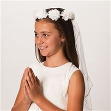COMMUNION VEIL WITH FLOWERS