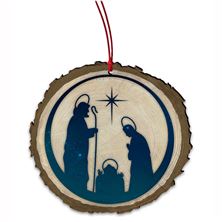 VINTAGE NATIVITY WOOD ORNAMENT