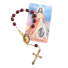 DIVINE MERCY AUTO ROSARY WITH PRAYER CARD