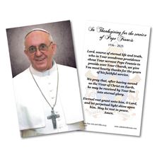 POPE FRANCIS - COMMEMORATIVE LAMINATED HOLY CARD