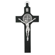 ST. BENEDICT CRUCIFIX - BLACK AND SILVER
