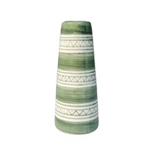 HANDPAINTED TAPER CANDLE STICK/BUD VASE WITH CANDLE (BY MONASTERY OF BETHLEHEM)  - SAGE GREEN