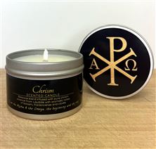 CHRISM (CHI-RHO) - BIBLICAL OIL DEVOTIONAL CANDLE - 51% BEESWAX