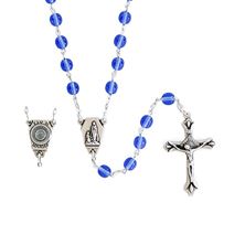 BLUE LOURDES WATER ROSARY