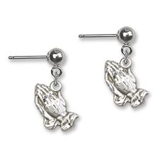 Praying Hands Ball Post Earrings