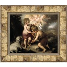 THE HOLY CHILDREN WITH A SHELL - MURILLO (13" x 11")