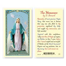 LAMINATED HOLY CARD - MEMORARE OF ST. BERNARD