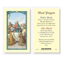 LAMINATED HOLY CARD MEAL PRAYER