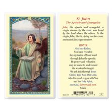 LAMINATED HOLY CARD - ST. JOHN