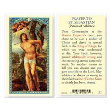 LAMINATED HOLY CARD - ST. SEBASTIAN