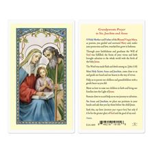 LAMINATED HOLY CARD - STS. JOACHIM AND ANNE GRANDPARENTS PRAYER