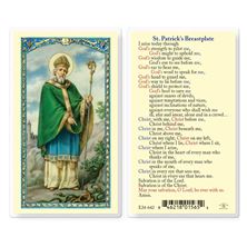 LAMINATED HOLY CARD - BREASTPLATE OF ST. PATRICK