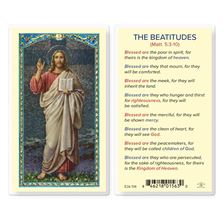 LAMINATED HOLY CARD BEATITUDES