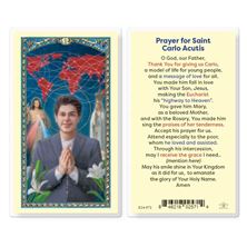 LAMINATED HOLY CARD - SAINT CARLO ACUTIS