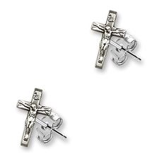 Post Crucifix Earrings