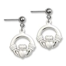 Claddagh Ball Post Earrings