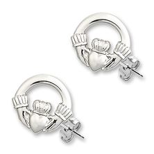 Post Claddagh Earrings