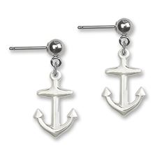 Anchor Ball Post Earrings