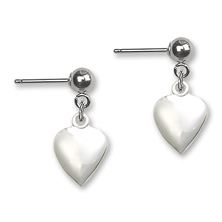 Heart Ball Post Earrings
