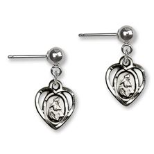 Our Lady of la Salette Ball Post Earrings