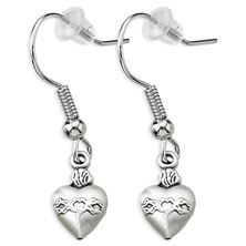 STERLING SILVER SACRED HEART EARRINGS