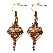 BRONZE TWO HEARTS EARRINGS